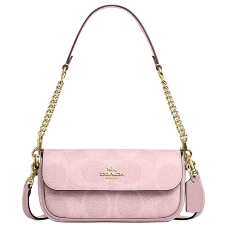 

Сумка через плече Coach Hailey 20 з покриттям з полотна та гладкої шкіри, з принтом золотого металевого логотипу, жіноча, рожева CAN70-IMPO Gift Box Set (Basic Set+Yellow Box)
