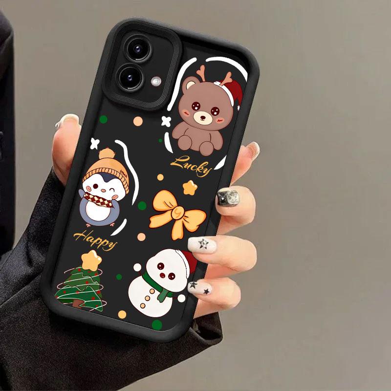 Christmas Snowman Elk Phone Case For Motorola Moto G86 G85 G75 G60 G56 G54 G53 G52 G35 G34 G22 G15 G14 Edge 60 50 Fusion Cover