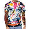 Summer Round Neck 3D Art Print Top Fashionable Casual Short Sleeved Men's T-shirts