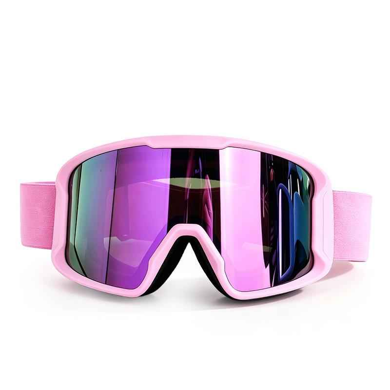 New double-layer anti-fog cylindrical ski goggles, suitable for mountaineering and snow activities, with adjustable lenses for nearsighted