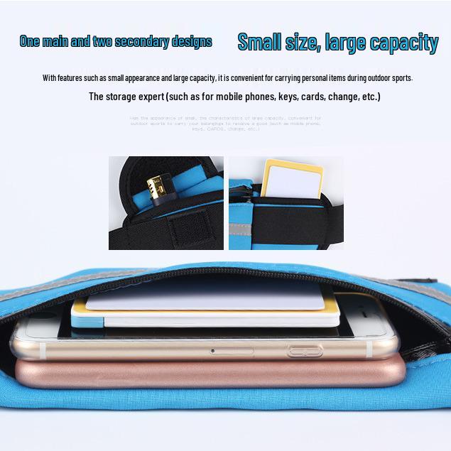 Unisex Multifunctional Running Waist Bag with Water Bottle Holder & Reflective Strips