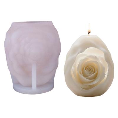 Moldes de Silicona de Flor de Rosa para Hacer Velas Jabón Resina Epoxi Molde de Silicona Multiusos para Decoración de Yeso