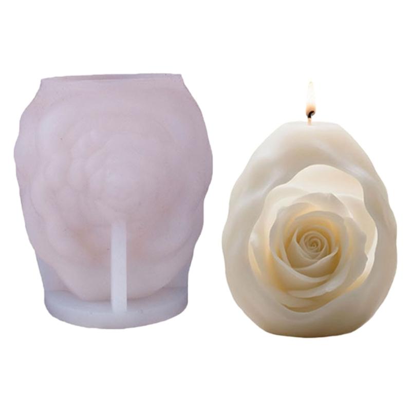 Rose Flower Silicone Molds for Epoxy Resin Making Candle Soap Heat Resistant Easy Demolding Flower Shape Silicone Mould