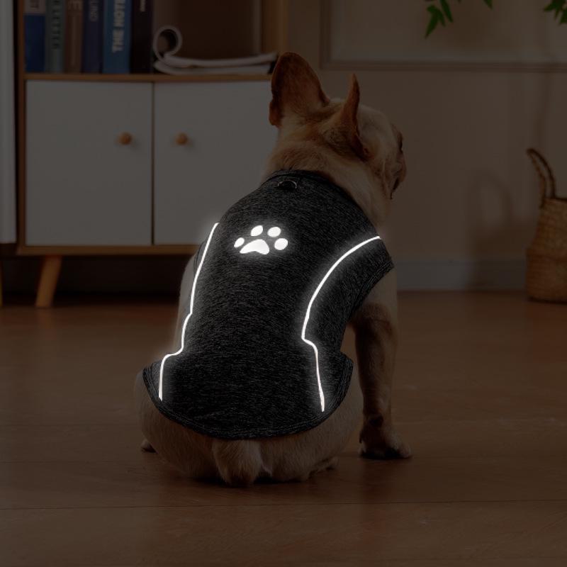 Letnie Luminescencyjne Ubranka dla Psa z Paskami Odblaskowymi dla Teddy, Pomeraniana i Mopsa