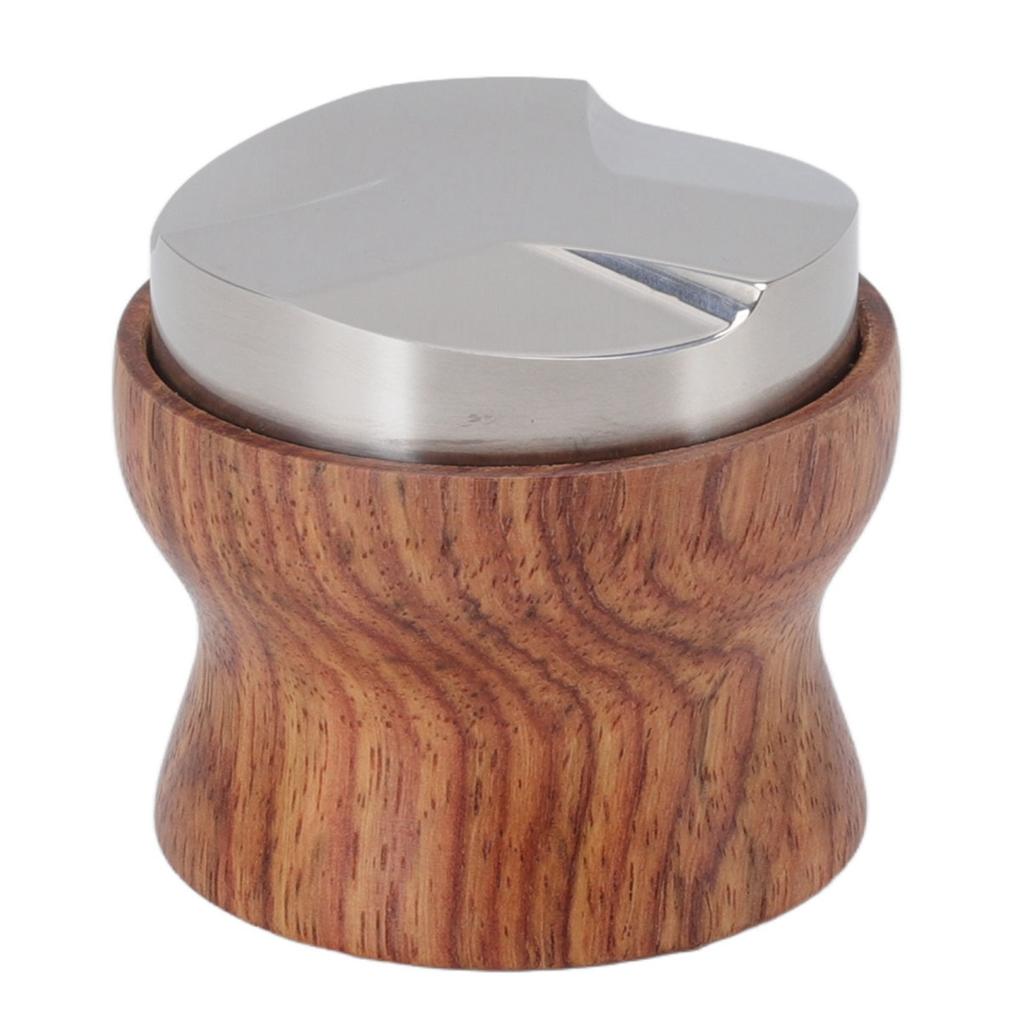 Coffee Distributor Stainless Steel Rosewood Coffee Tamper Leveler for Coffee Accessories 53mm   2.1in