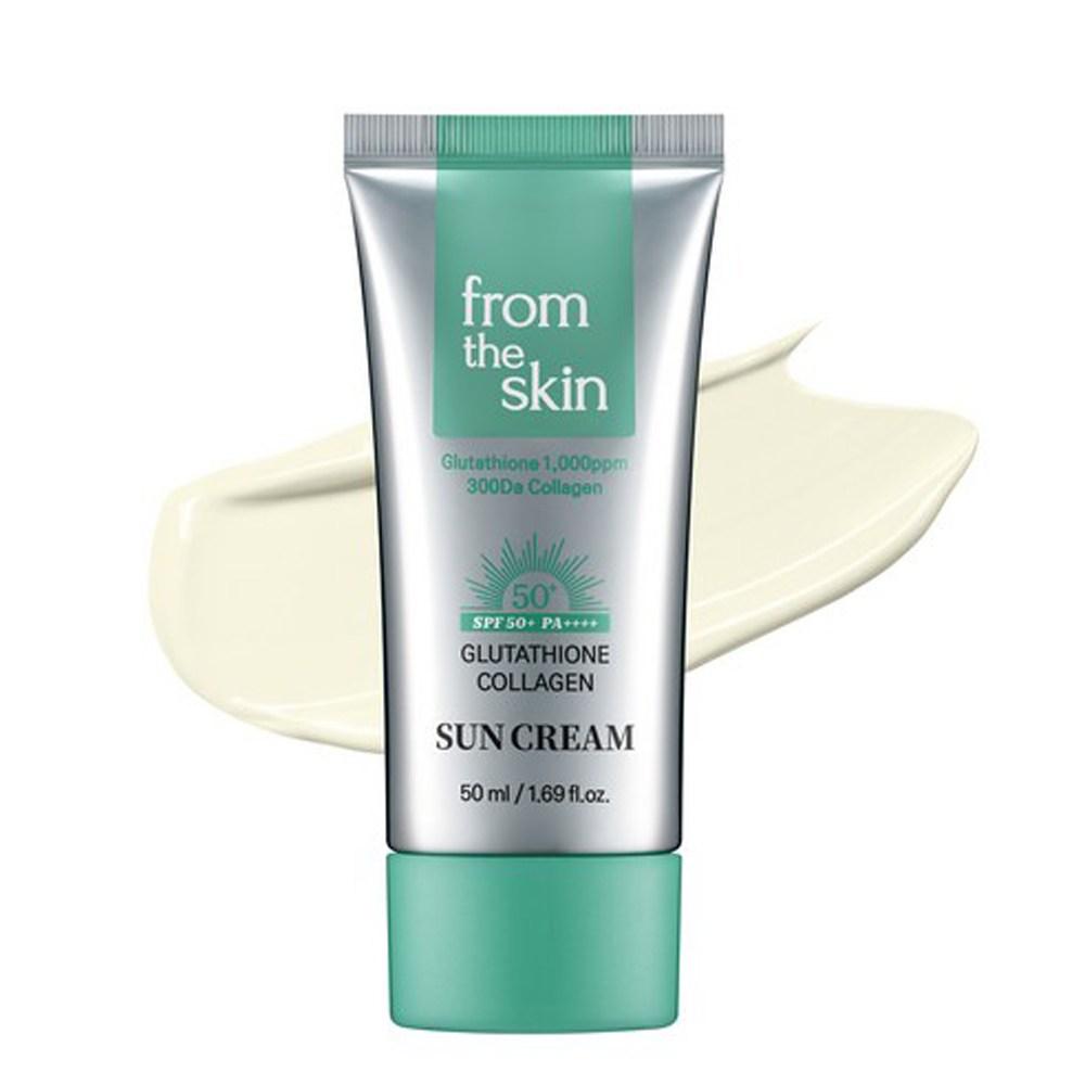 From the Skin Glutathione Collagen Transparent Sun Gel Patch + Sun Cream + Foam Cleansing, 1 set, 220ml