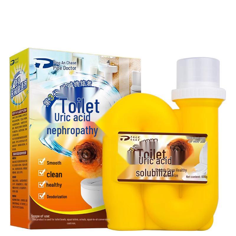 Urine Stain Dissolver & Toilet Cleaner: Squat/Public Toilet Decontaminant and Yellow Stain Remover