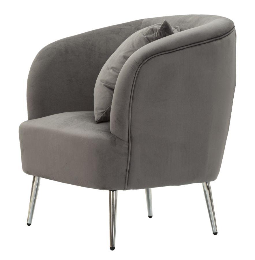 Armchair Silvery With Cushion Cm 73X66X78