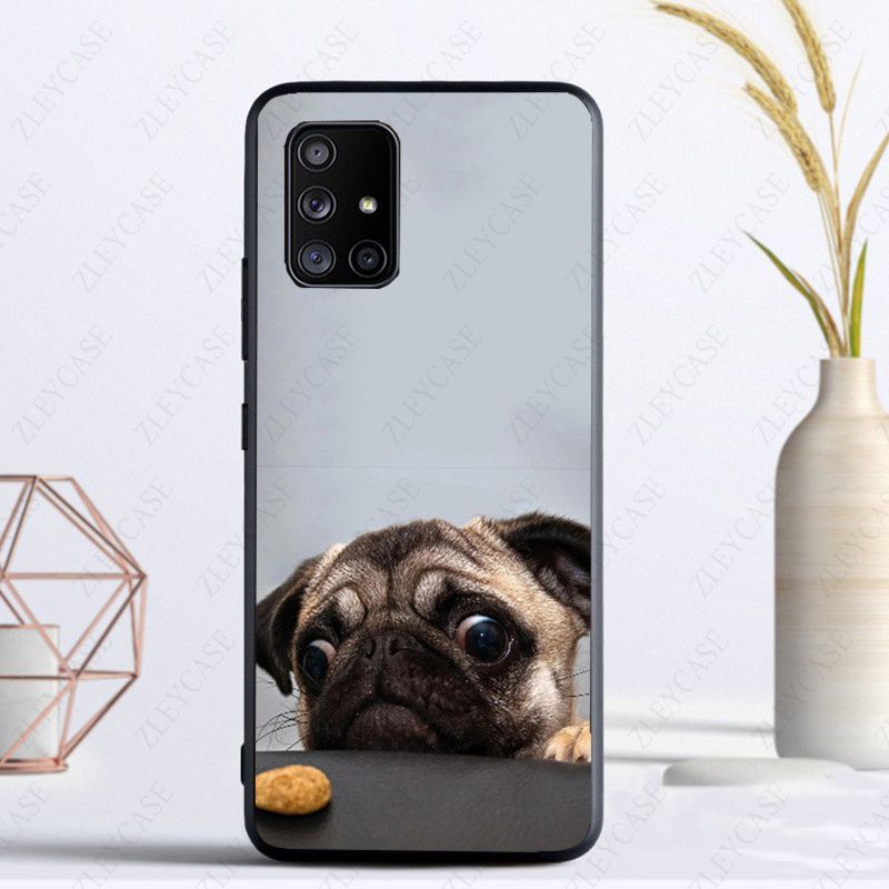 Soft Phone Cover For Samsung Galaxy A32 A12 A52 A53 A22 5G A11 A21S A50 A10S A20E A30S A40 A51 A70 A71 CASE Lovely Pug Dog