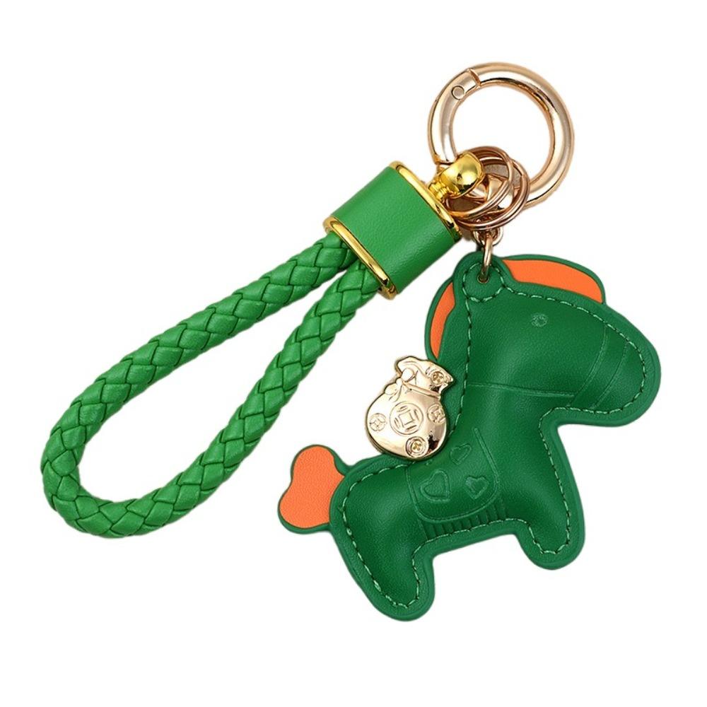 Candy Color Pony PU Keychain Cute Design Horse PU Pendants Zodiac Pony PU Doll  New Year Gift