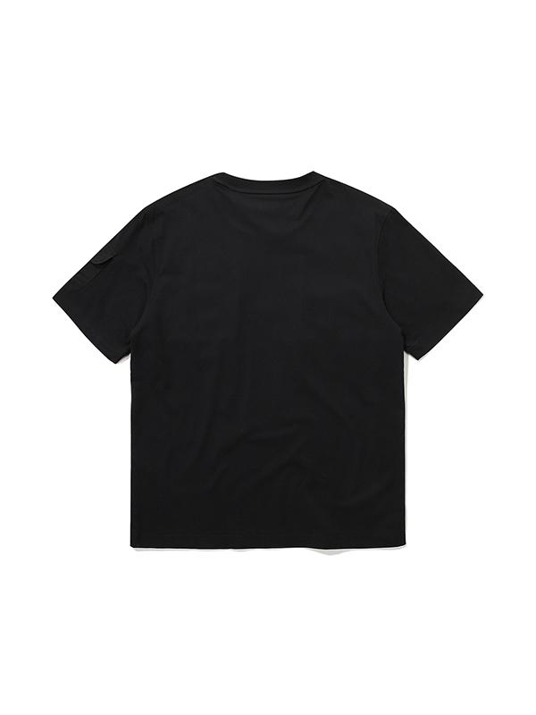 BBC EARTH Woven Patch Pocket Short Sleeve T-Shirt_Black