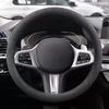 Car Steering Wheel Covers Suede Steering Wheel Cover Wrap Universal 37-38Cm Breathable Steering Covers Car Accessories