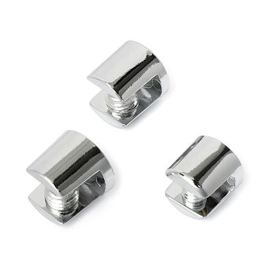 10 Pezzi Clip per Vetro Regolabile in Lega di Zinco Piastre di Supporto per Mensole di Armadietti Supporti per Vetro da Bagno per Fissare Vetro da Bagno
