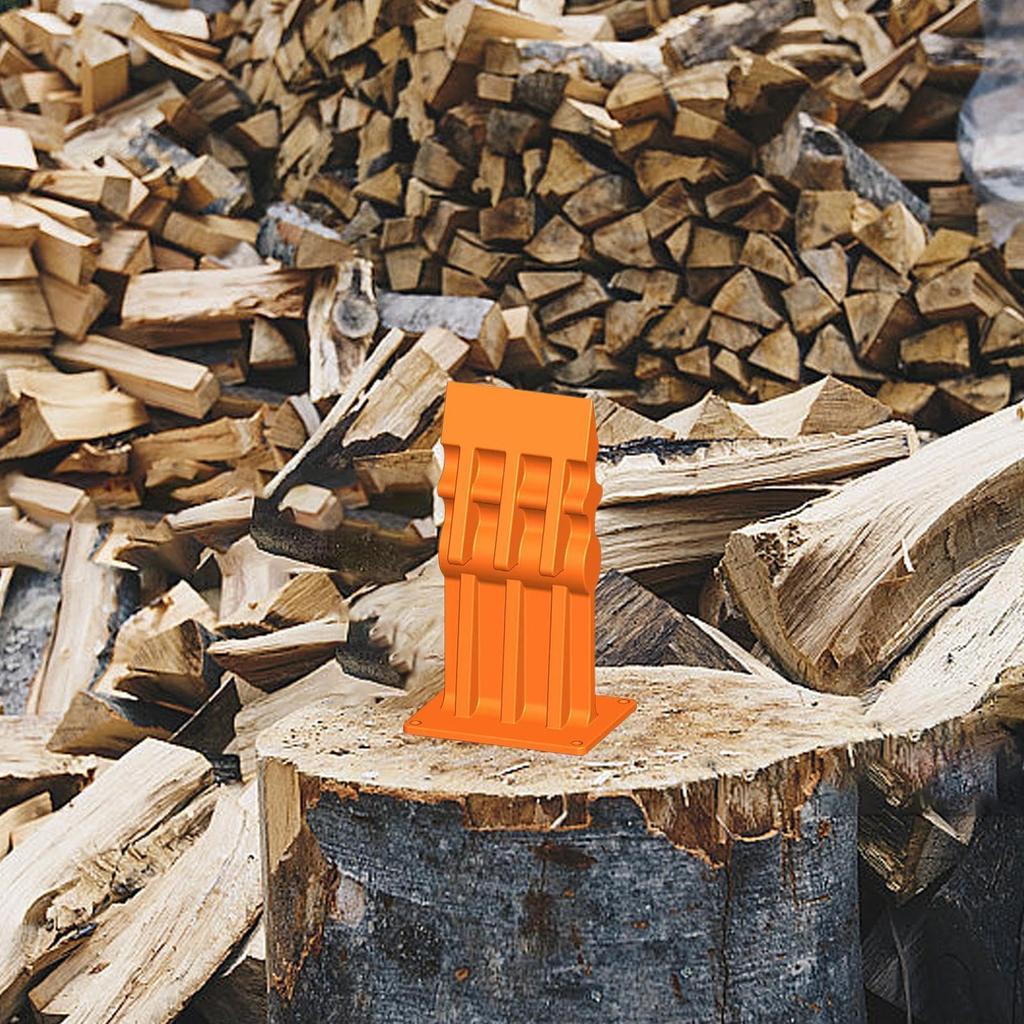 Rectangular Log Splitter Cast Iron Firewood Separator Manual Wood Splitting Tool For Home/Outdoor Use