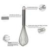 8inch Stainless Steel Egg Stirring Balloon Whisk Manual Egg Beater Mixer Kitchen Baking Utensil Cream Butter Whisk