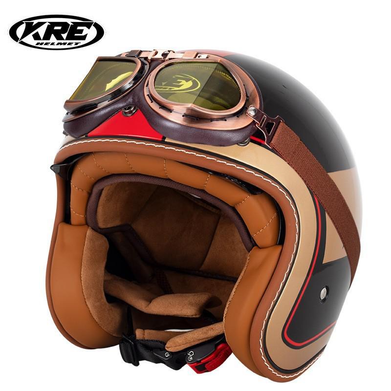 "KT67 Retro Summer Motorcycle Helmet for Men and Women"