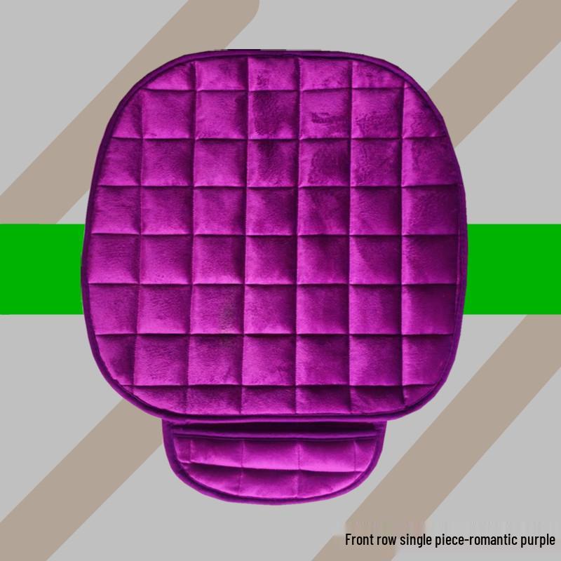 Universal Non-Slip Crystal Velvet Car Seat Cushion with Backrest for All Seasons