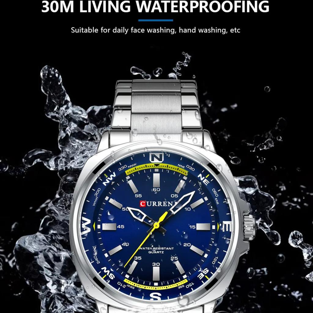 CURREN Einfache kreative Design Herrenuhr NEU Casual Edelstahl Armband Quarz Armbanduhren wasserdichte Uhr