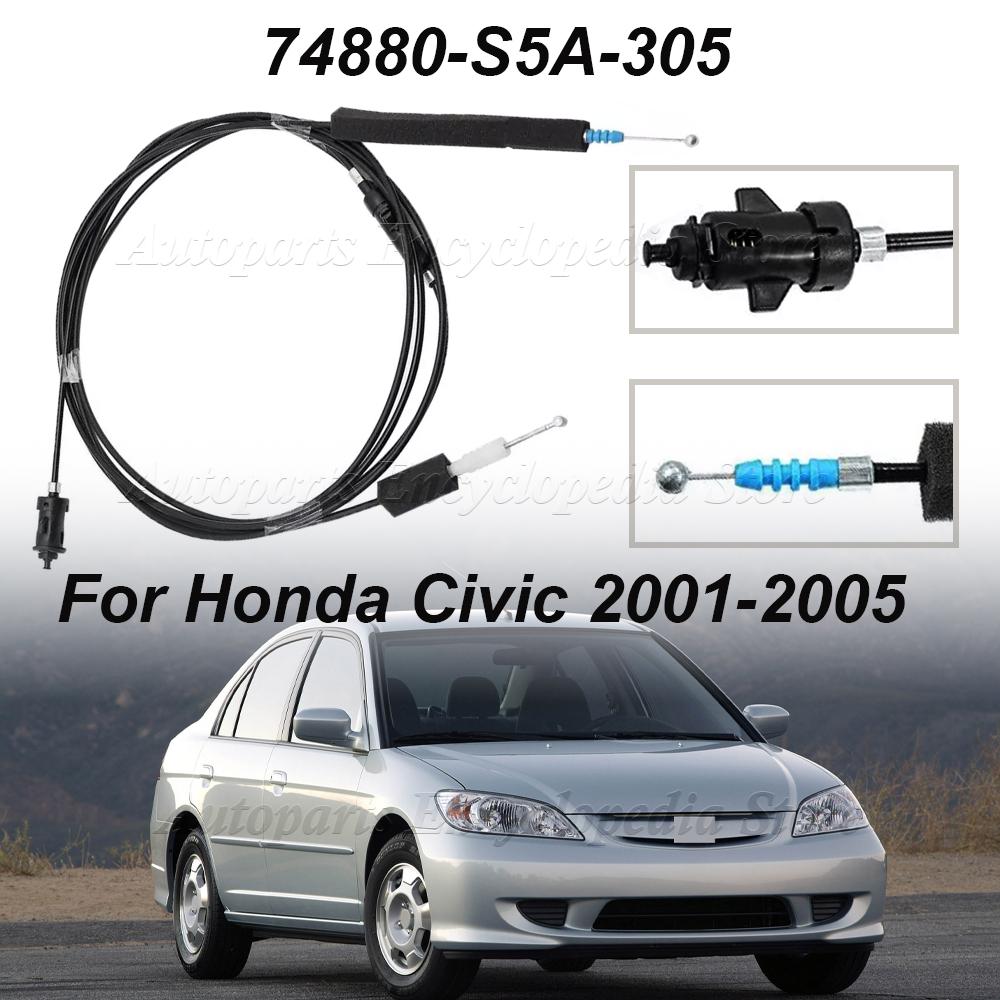 For Honda Civic 2001-2005 Car Trunk Lid Release Cable Fuel Cap Opener Release Cable 74880-S5A-305