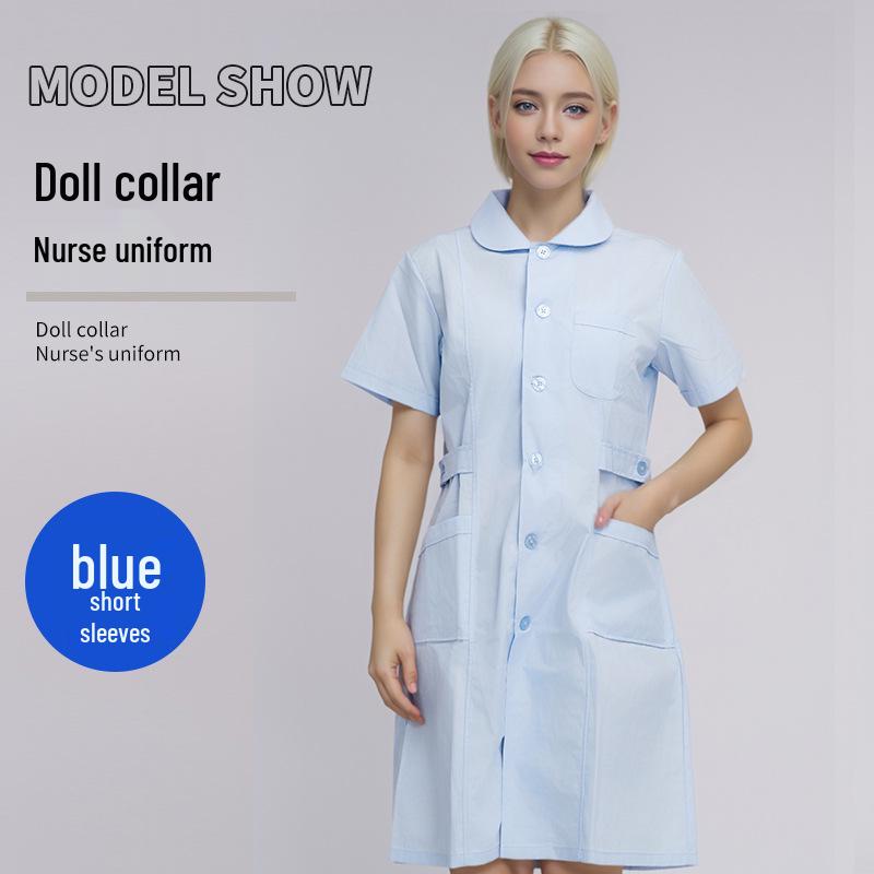 Short Sleeve Nurse & Doctor White Coat Uniform