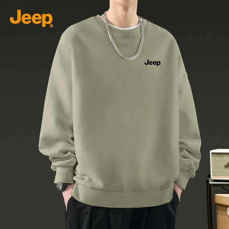 Jeep Men's Casual Round Neck Sweatshirt
