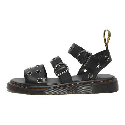 Gryphon Series Leather British Metal Ring Slide Sandals Unisex Sandals Black 27504001