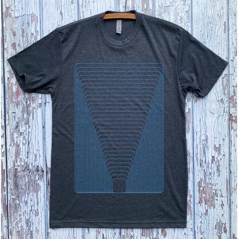 Unisex VIBRATIONS Geometric Kinetic Energy Pattern Screen Print Simple T-shirt Personality High Quality Print Art Aesthetic Tops