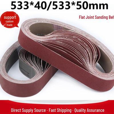 Correias de lixamento: 533x50mm e 533x40mm para Metal, Aço Inoxidável Esmerilhamento, Polimento, Junta de Topo Contínua.