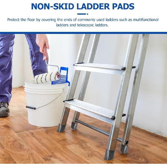 4pcs Floor Mat Ladder Rubber Feet Ladder Covers Foot Pad for Stepladder Ladder Safety Cover Stair Ladder Bike Planter for Garden Ladder Foot Mat