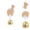 Merchant's Bell with Suction Cup, Wooden Door Ornament, Hanging Doorbell for Shop Front