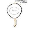 Ingemark Vintage Unique Black Acrylic Beaded Tassel Pendant Chokers Necklace for Women Trendy Metal Clavicle Chain Party Jewelry