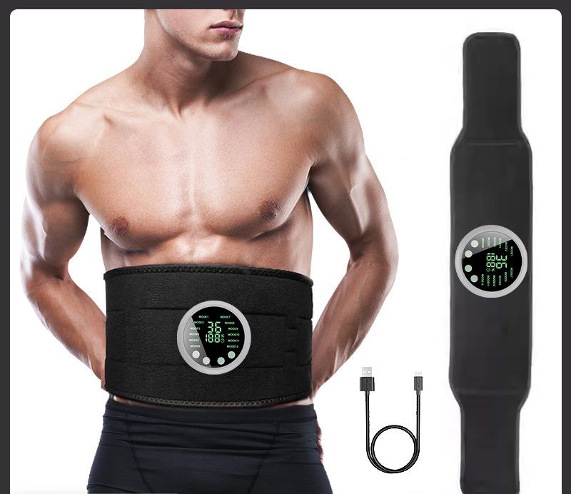 EMS Smart Waist Belt, Abdominal Slimming Device, Home Fitness for Belly Fat Reduction, Portable Fat BurnerEMS