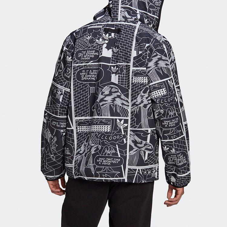 Adidas Originals Jackets Men's Black Hooded Moderate Other GN3333