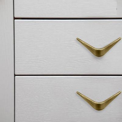 V Knobs for Drawers and Cabinets for Home/Kitchen/Offices Solution for Home, Hotel, and Office Doors (Antique Brass, 2)