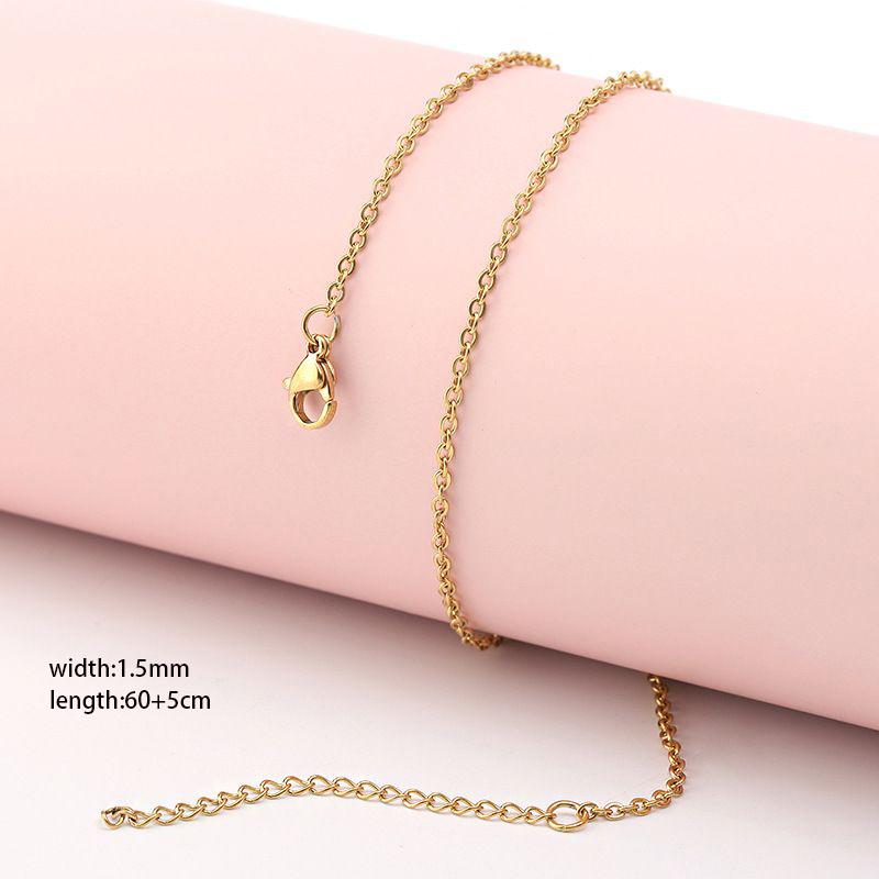 60pcs 1.5mm-4mm Width 40-60cm Length Stainless Steel Necklace Chain Pendant Hang Charms Women Jewelry Making DIY Accessories