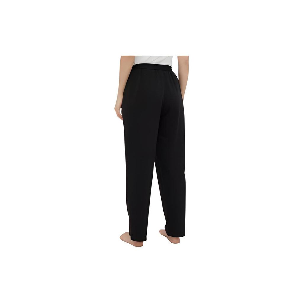 Calvin Klein FW22 Letter Print Solid Color Straight Leg Casual Pants Women bottoms Black QS6922EP7A-UB1