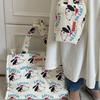 Fashion Printed Handheld Bag Travel Large Capacity Toiletry Storage Bag Small Handbag Women Girls