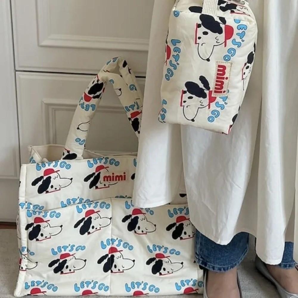 Casual Printed Handheld Bag Travel Large Capacity Toiletry Storage Bag Small Handbag Women Girls