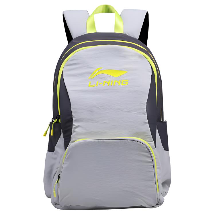 Li Ning Kids Fashion Versatile Large Capacity Backpack Kids backpack Light-Gray YBSU217-3 Light Gray