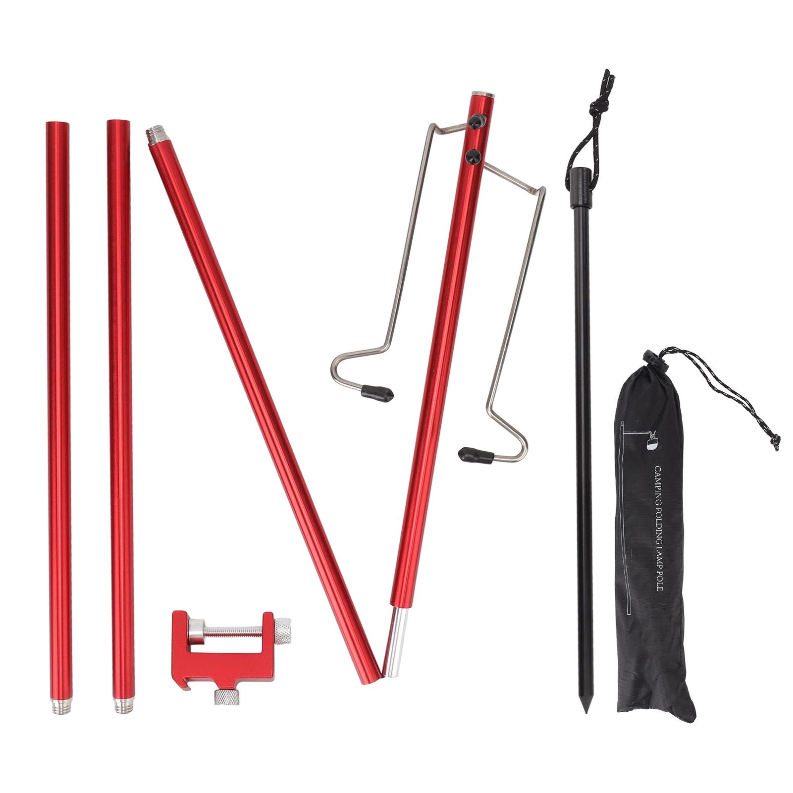Camping Lantern Stand Portable Lightweight Outdoor Camping Aluminum Alloy Lamp Pole Light Hanging Stand