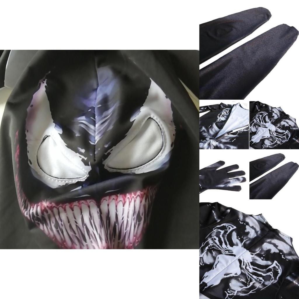 Venom Spider-man Cosplay Costume Jumpsuit With Exquisite Design And Breathable Fabric For Kids And Adults
