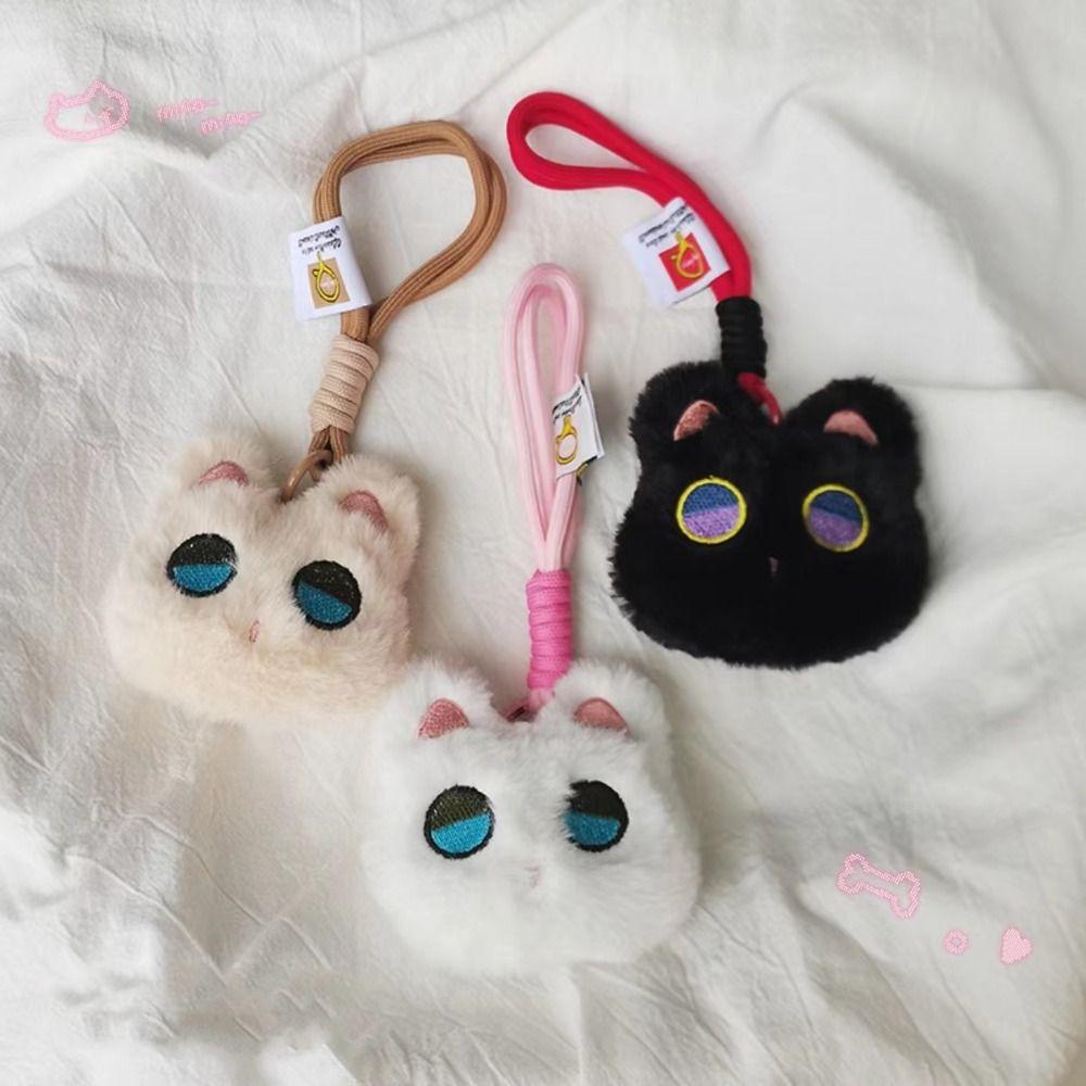 Big Eyes Cute Cat Plush Doll Soft Animal Plush Key Chain Cat Plush Doll Keychain  Kid Girls