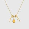 Copper Numeric Pendant Chain With Electroplated Finish For Trendy Casual Looks