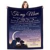 Birthday Gift From Daughter and Son To Mom Portable Soft Flannel Blanket for Sofa Bedroom Living Room