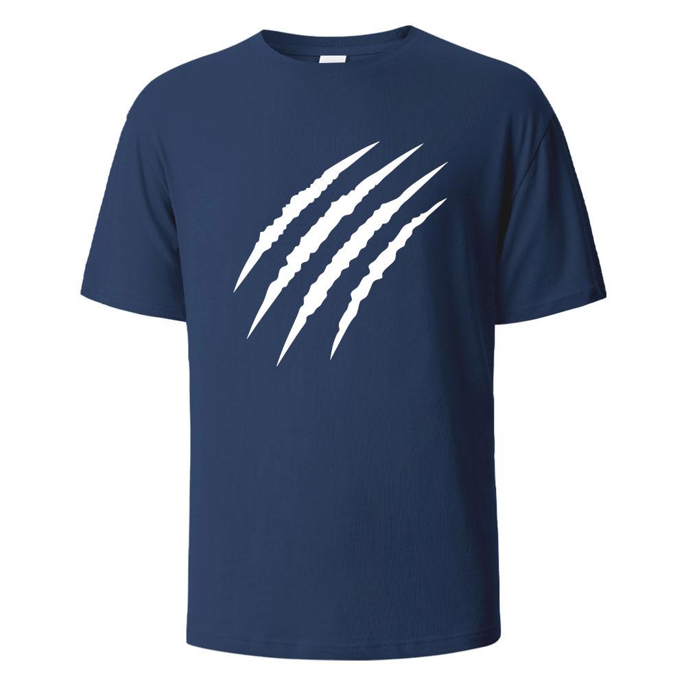 Claw Marks Simplicity Graphic TShirts Summer Breathable Comfortable Pure Cotton Tops For Men Women Oneck Oversize Men Clothing