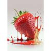 Strawberry Fruit Poster Abstract Red Strawberries Juice Canvas Painting Wall Art for Kitchen Orchard Living Room Home Decor