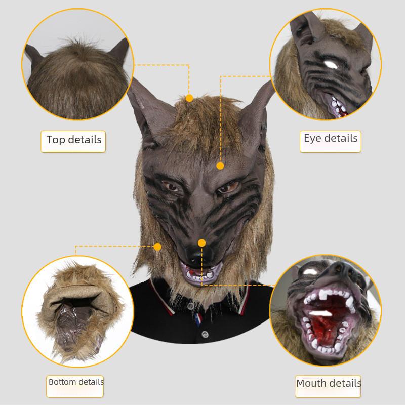 Wolf Ingenious Mask With Plush Gloves For Halloween Celebrations And Creative Party Up Dress
