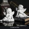 Nordic Creative Resin Angel Figurine, Modern Angel Sculpture Decorative Desktop Ornament