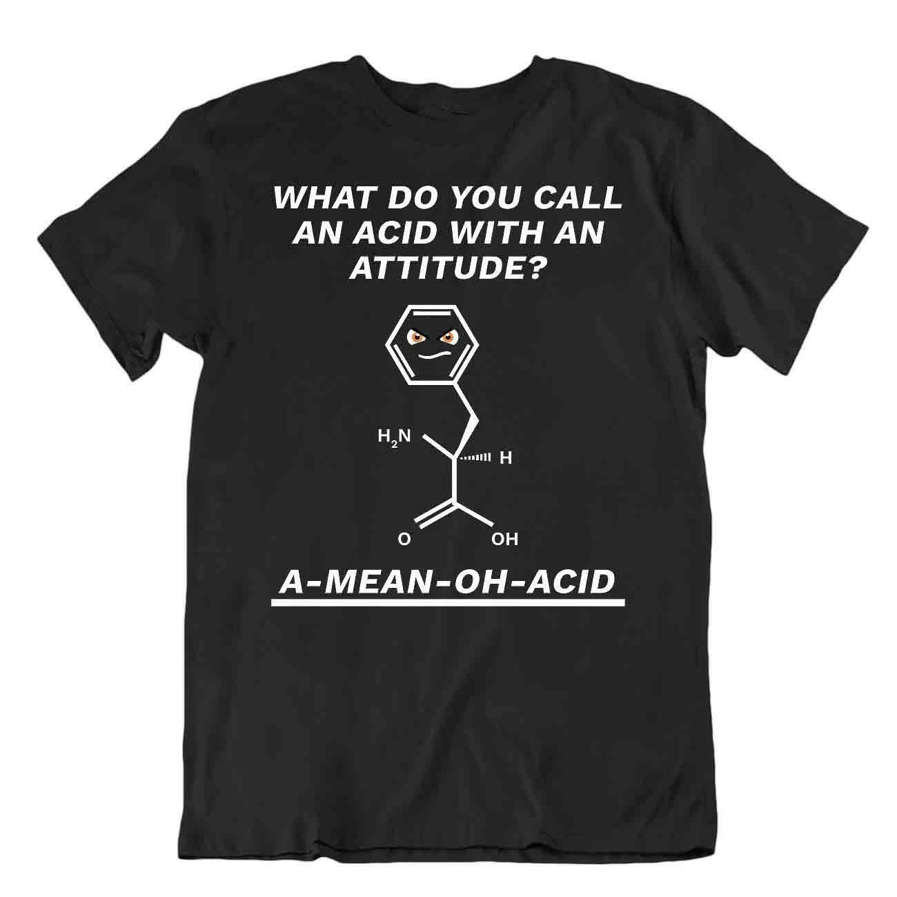 a mean oh acid chemistry t-shirt chemical element shirt funny joke gift 4XL