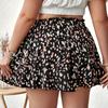 Beach Print Wide Leg Shorts Women High Waist Linen Summer Casual Drawstring Lightweight Comfortable Vacation Wear